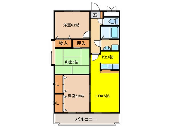 ソシアヒルズの物件間取画像